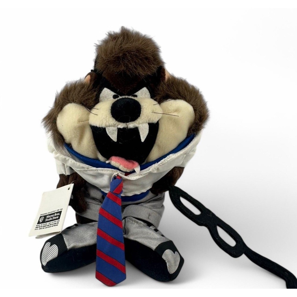 Warner Bros Studio Store Taz Tasmanian Devil Bean Bag Plush Vintage 1999 NWT